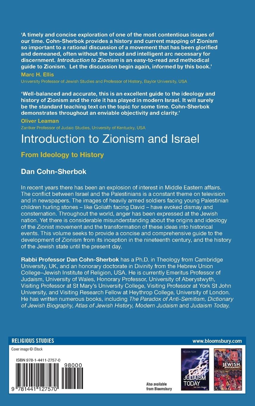 Rückseitencover Introduction to Zionism and Israel