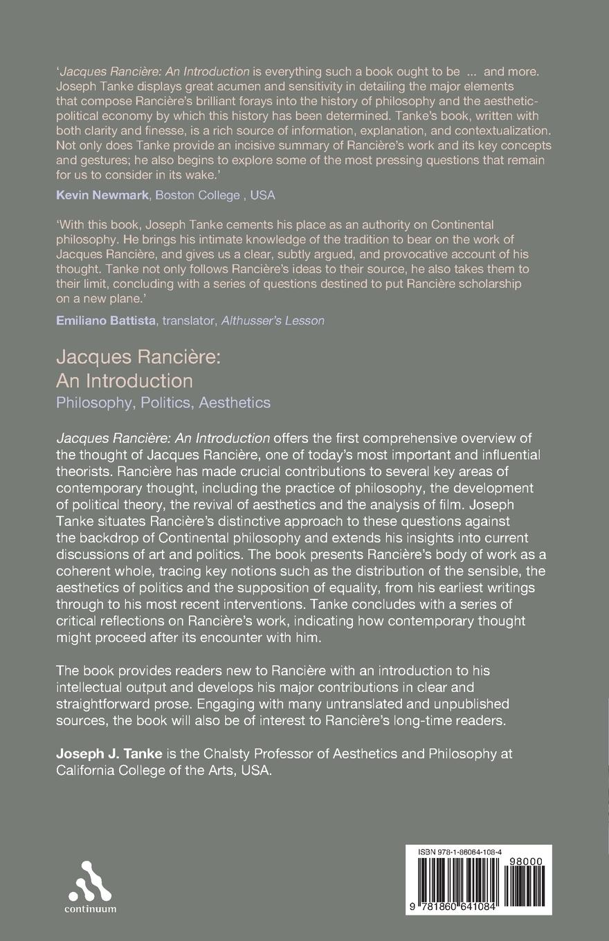 Rückseitencover Jacques Ranciere
