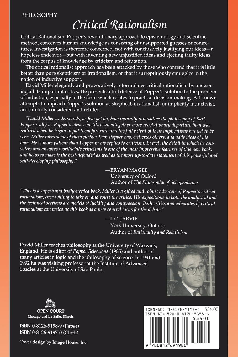 Rückseitencover Critical Rationalism
