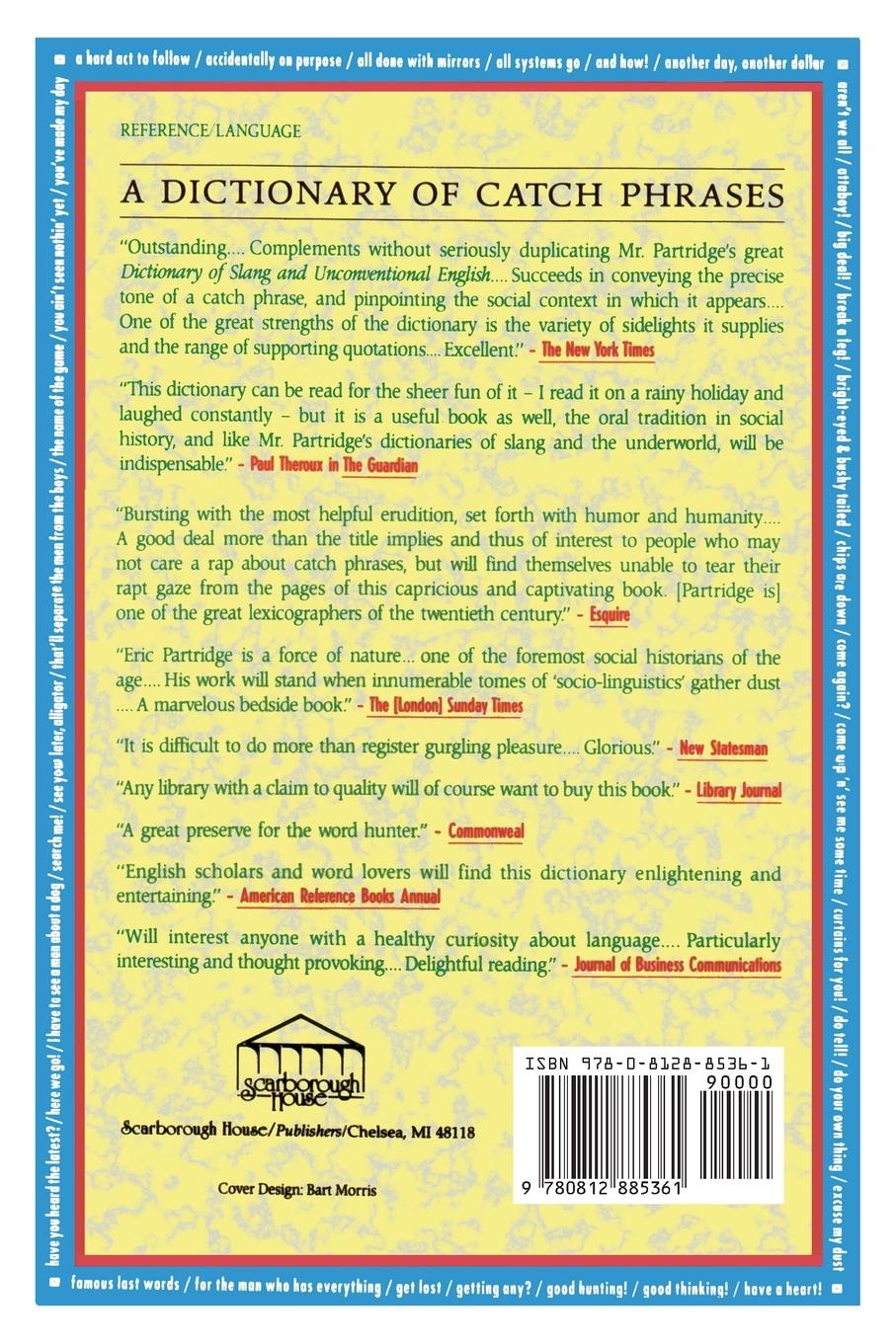 Rückseitencover Dictionary of Catch Phrases