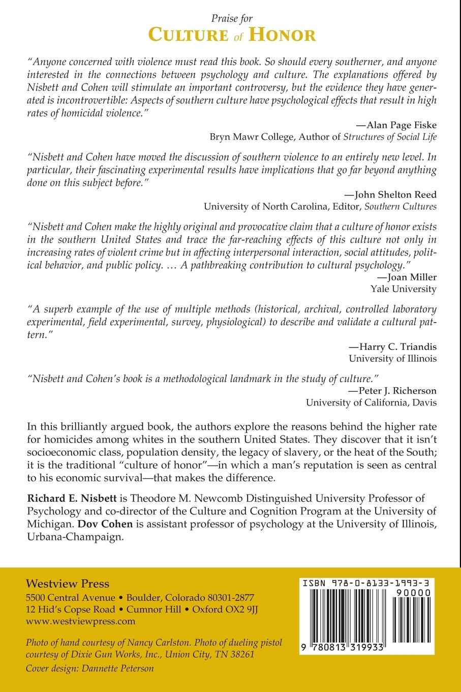 Rückseitencover Culture Of Honor