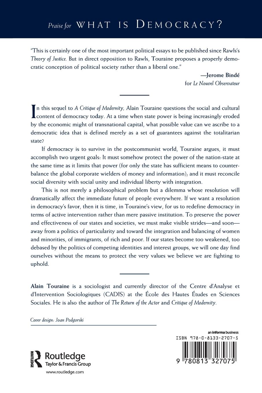 Rückseitencover What Is Democracy?