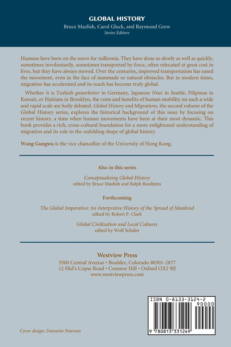 Rückseitencover Global History And Migrations