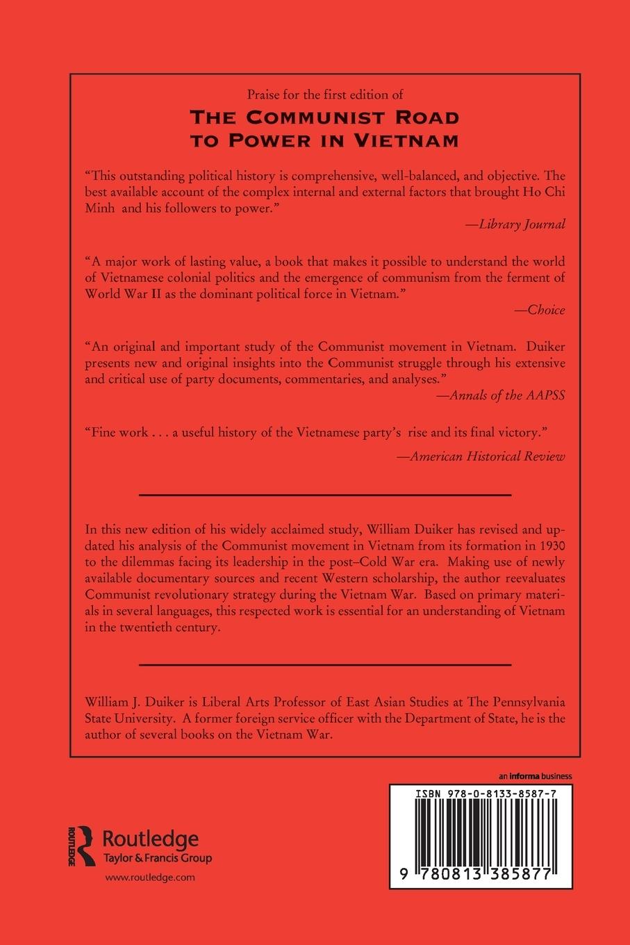 Rückseitencover The Communist Road To Power In Vietnam