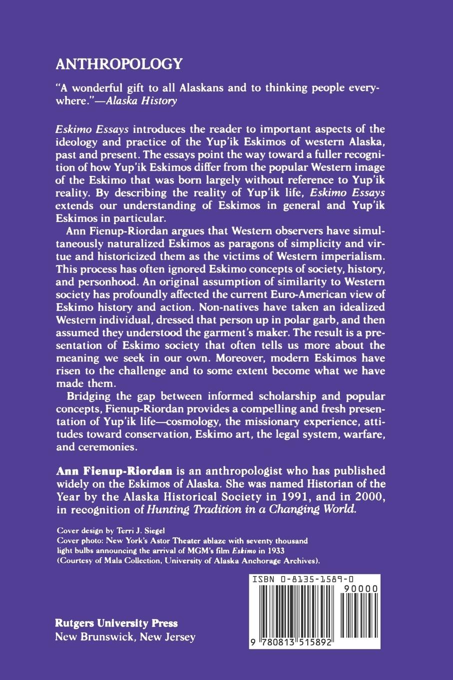 Rückseitencover Eskimo Essays