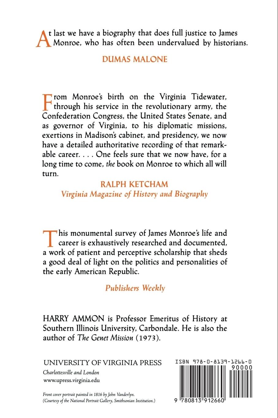 Rückseitencover James Monroe