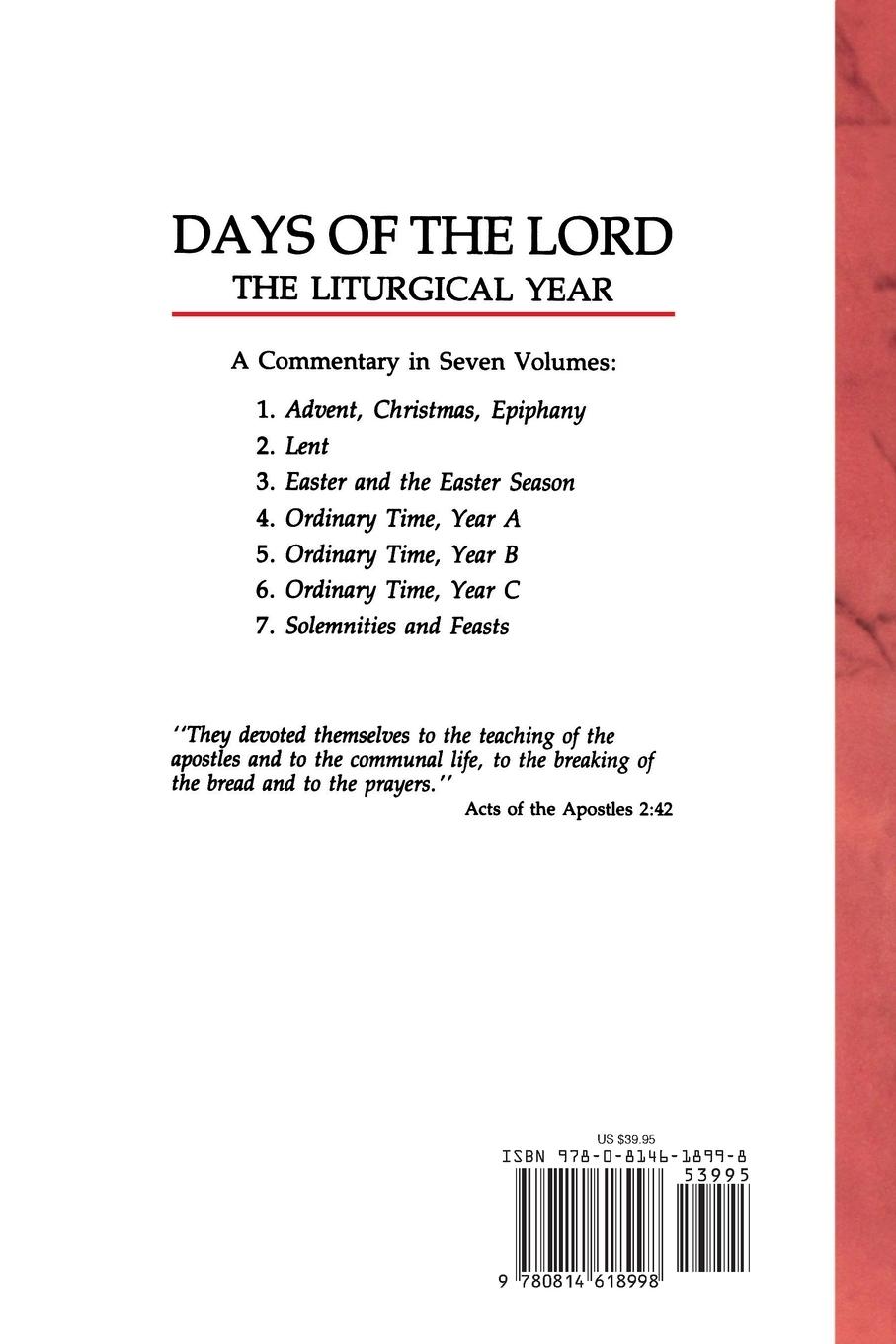 Rückseitencover Days of the Lord