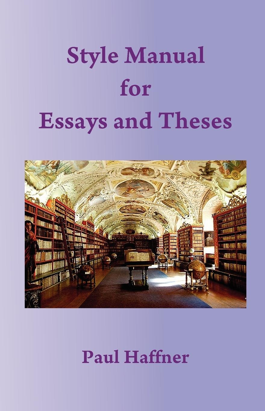 Vorderes Coverbild Style Manual for Essays and Theses
