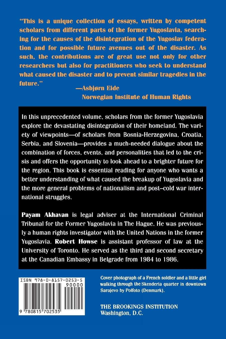 Rückseitencover Yugoslavia, the Former and Future