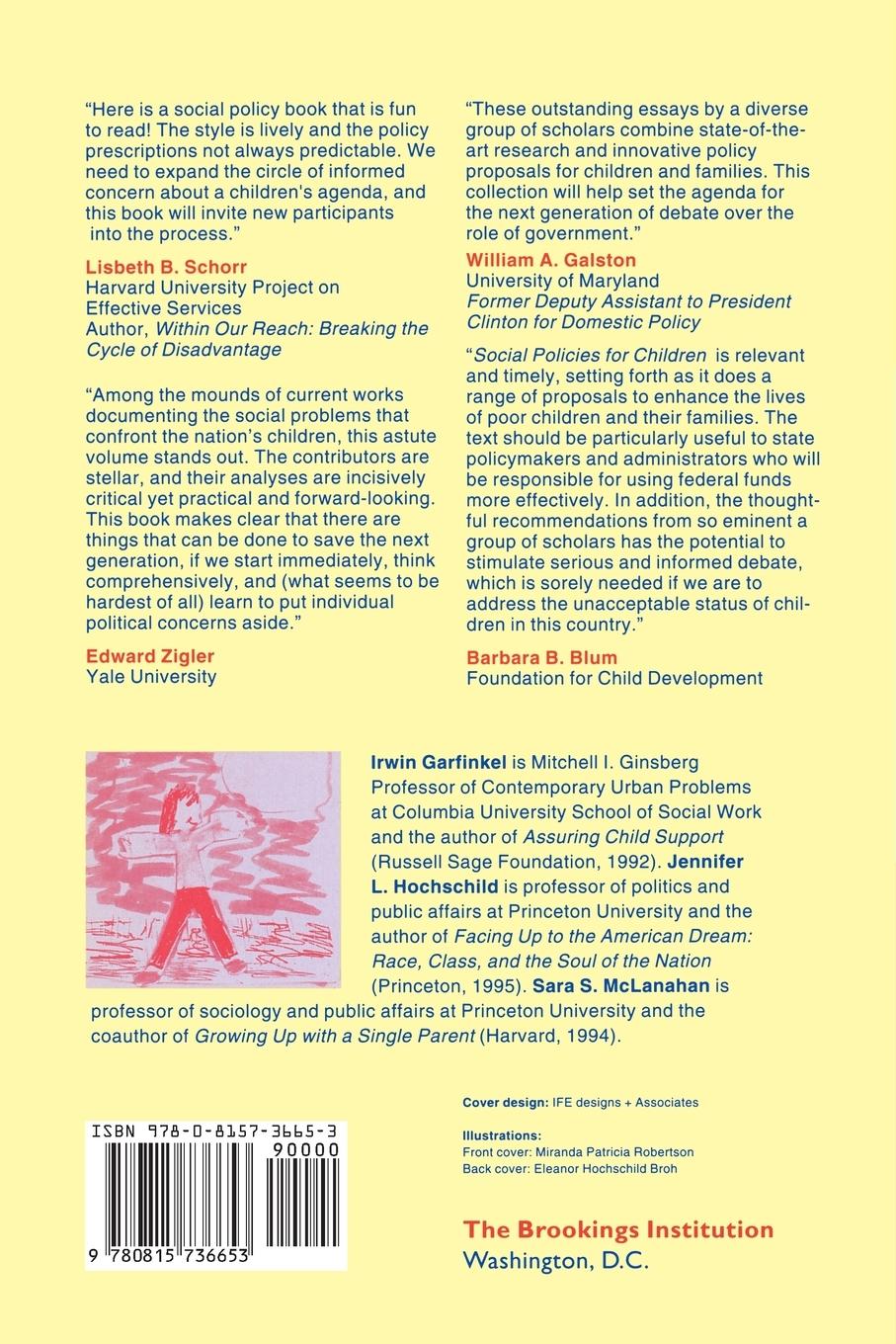 Rückseitencover Social Policies for Children