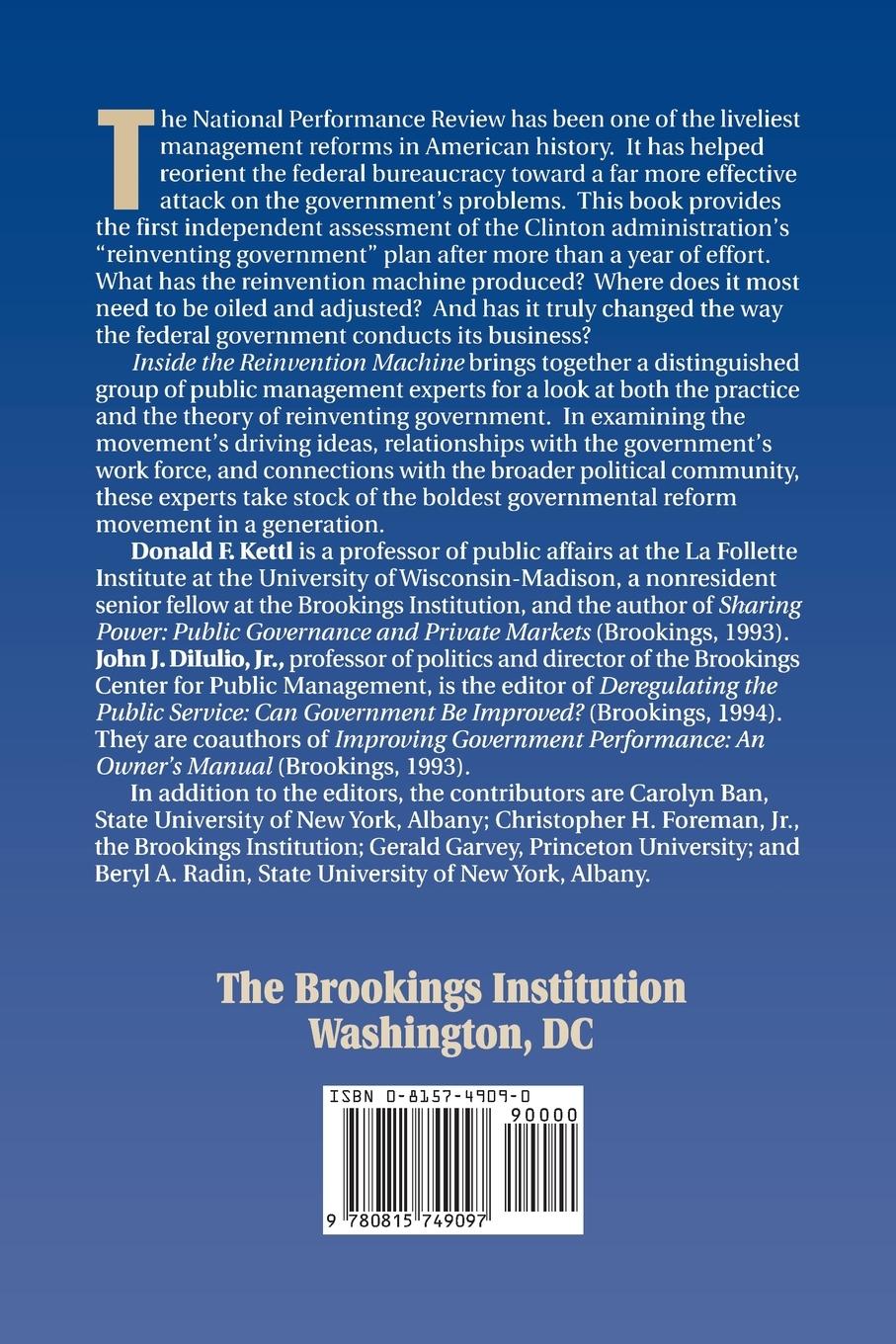 Rückseitencover Inside the Reinvention Machine