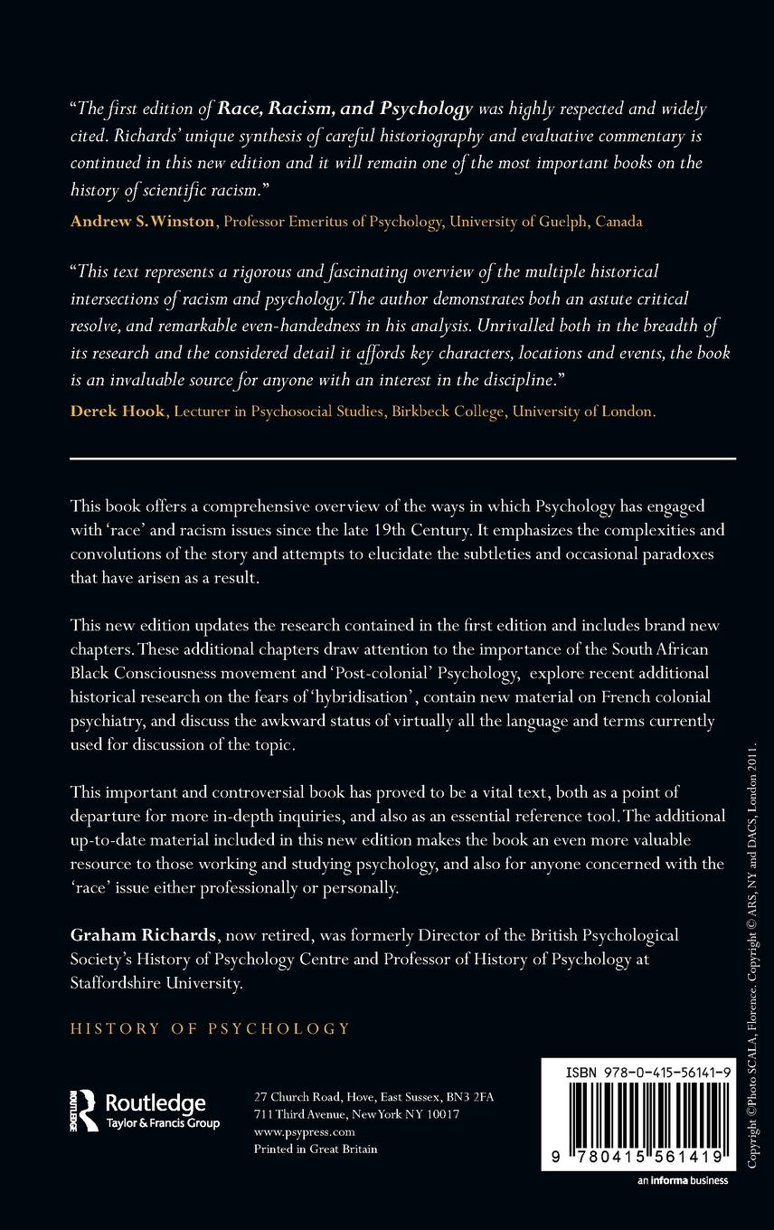 Rückseitencover Race, Racism and Psychology
