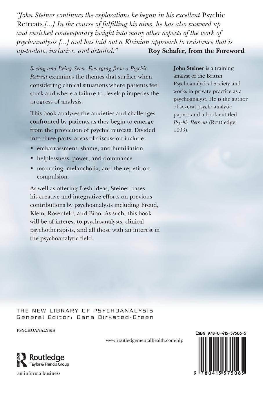 Rückseitencover Seeing and Being Seen