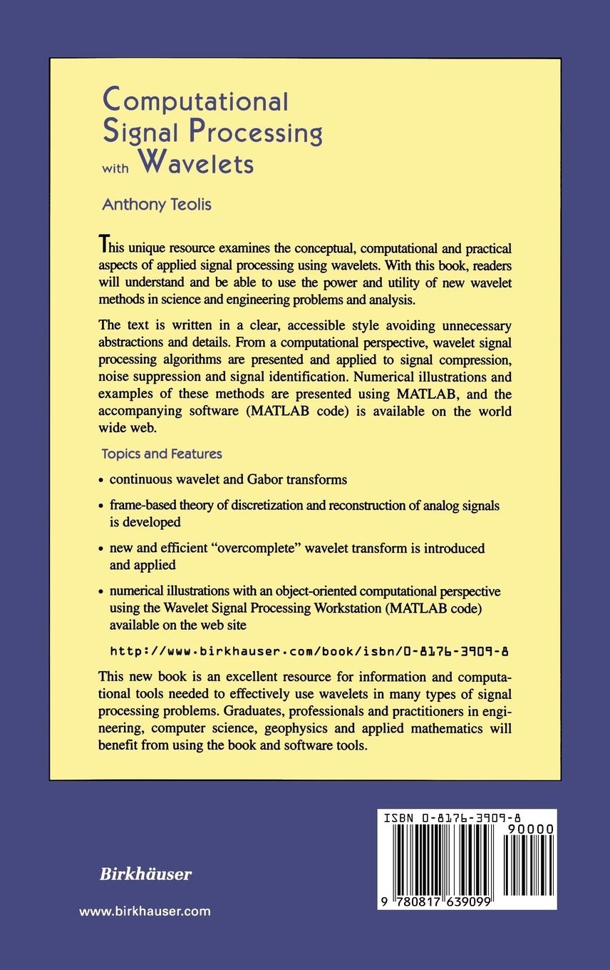Rückseitencover Computational Signal Processing with Wavelets