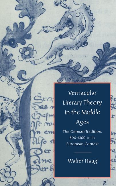 Vorderes Coverbild Vernacular Literary Theory in the Middle Ages