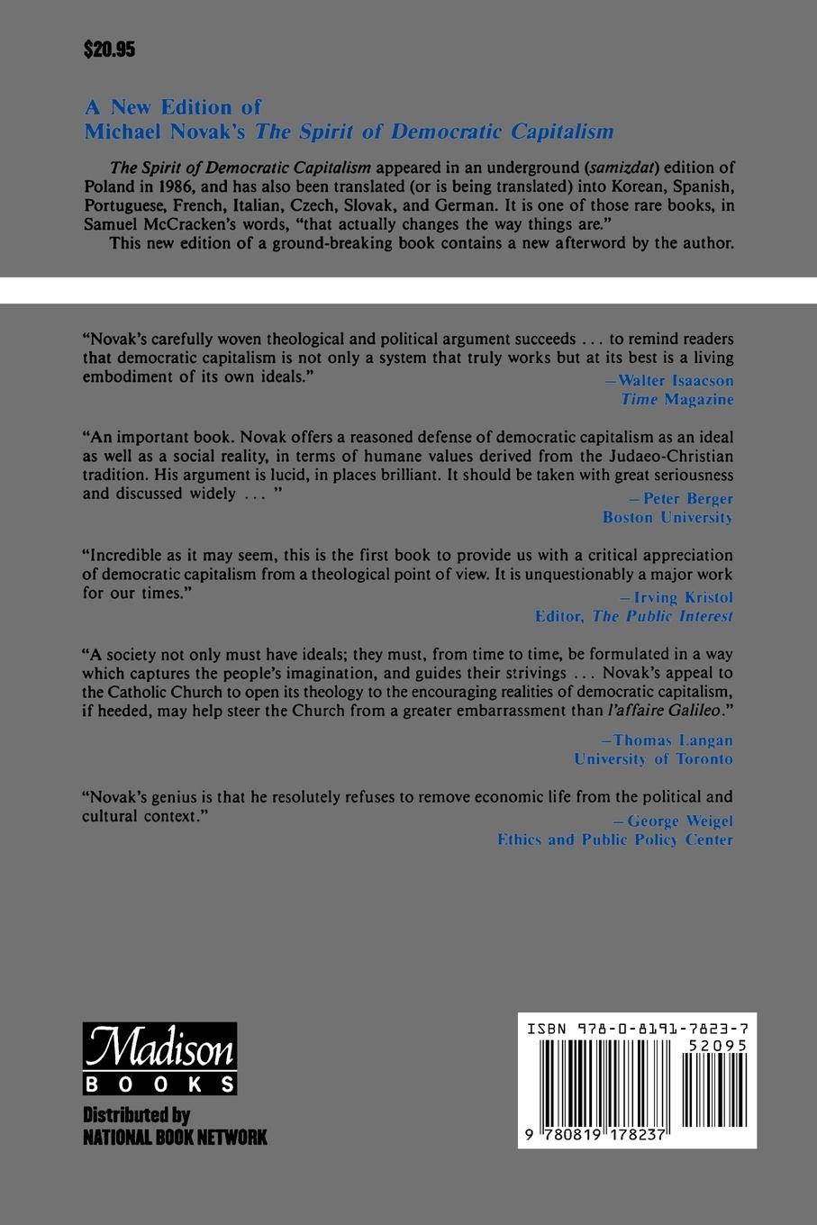 Rückseitencover The Spirit of Democratic Capitalism