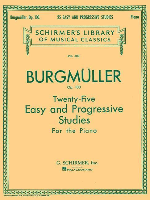 Vorderes Coverbild Burgmuller - Twenty-Five Easy and Progressive Studies, Op. 100 Piano Method for Intermediate Players Schirmer Library of Musical Classics Sheet Music for Small Hands