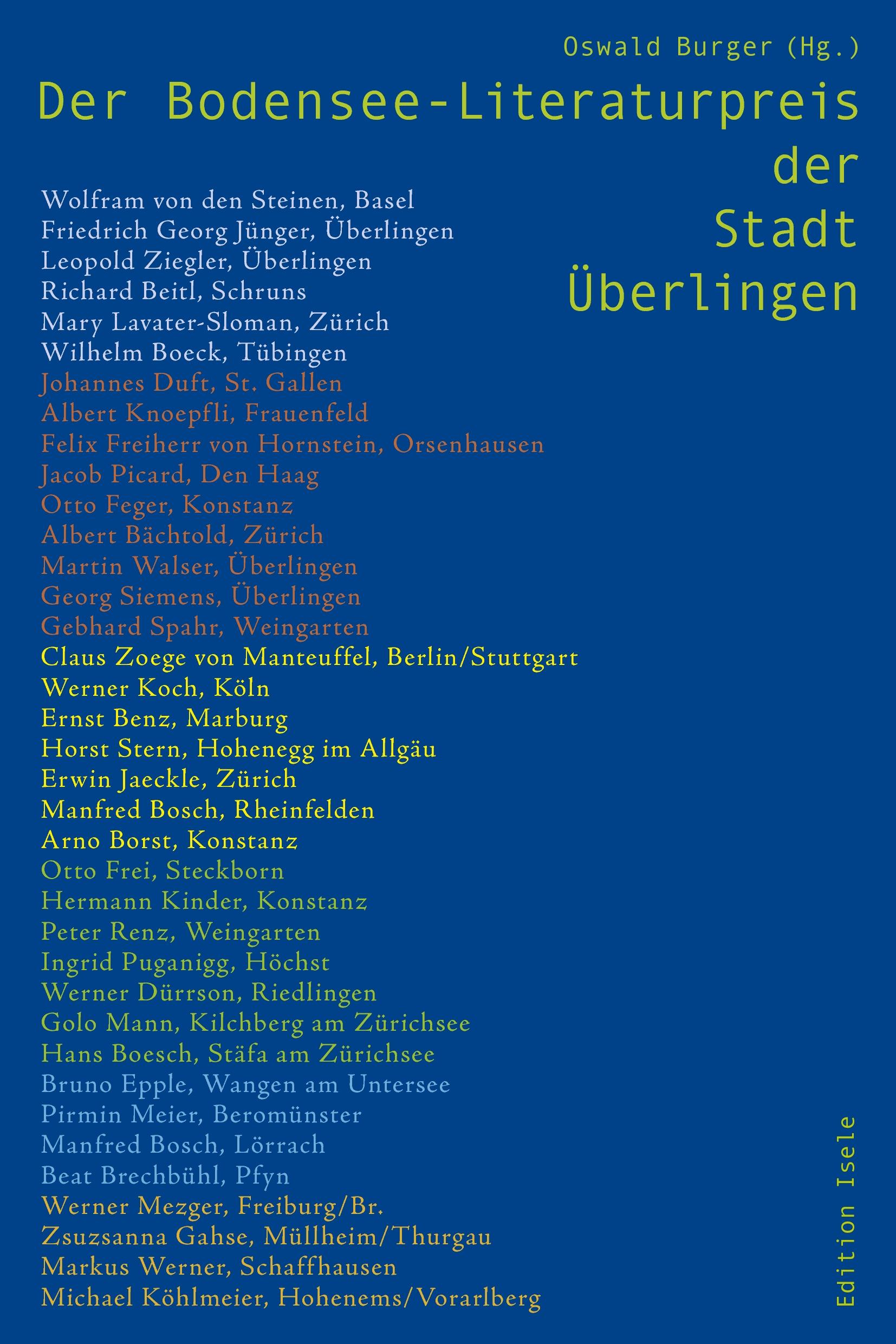 Vorderes Coverbild Der Bodenseeliteraturpreis der Stadt Überlingen