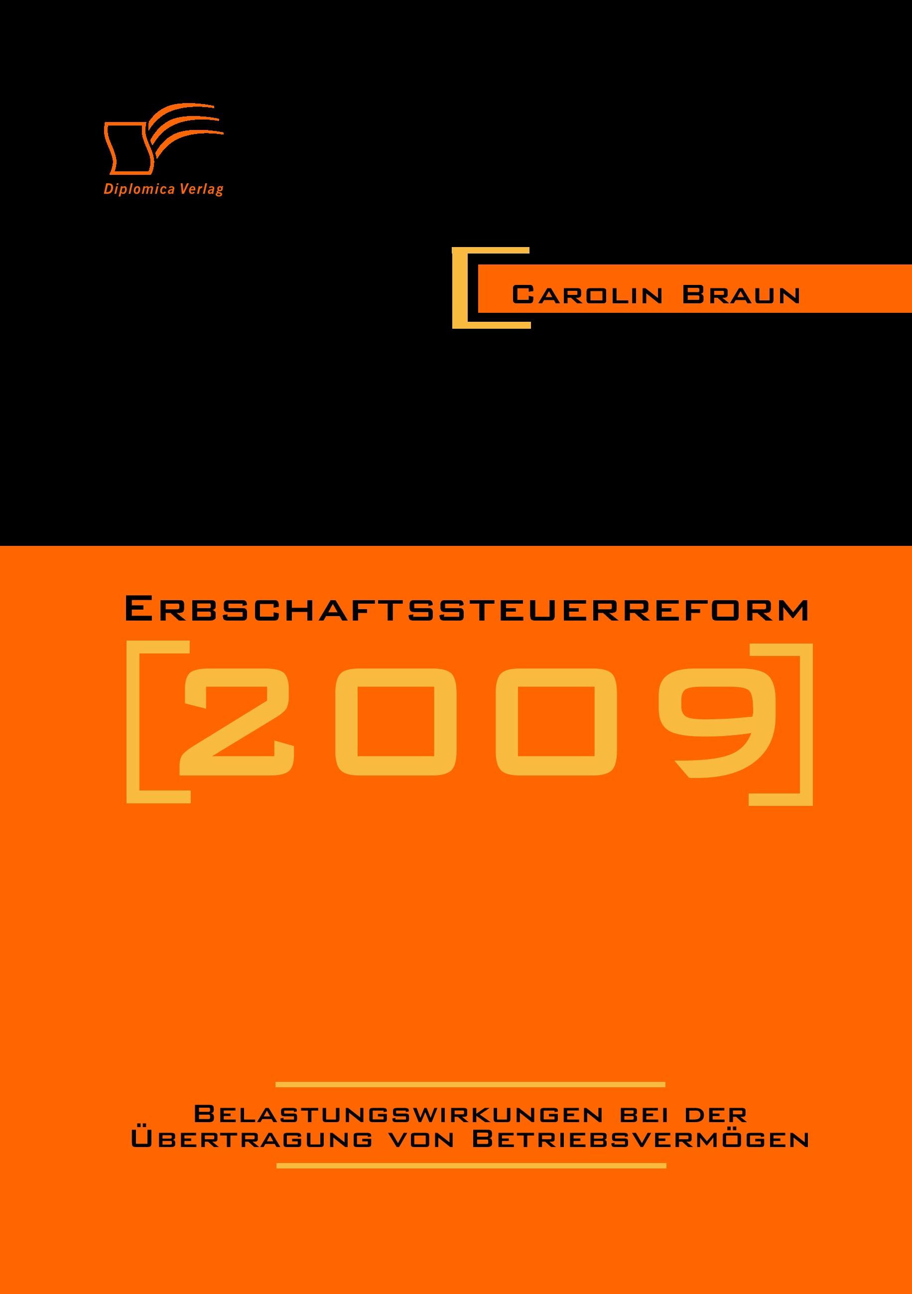 Vorderes Coverbild Erbschaftssteuerreform 2009