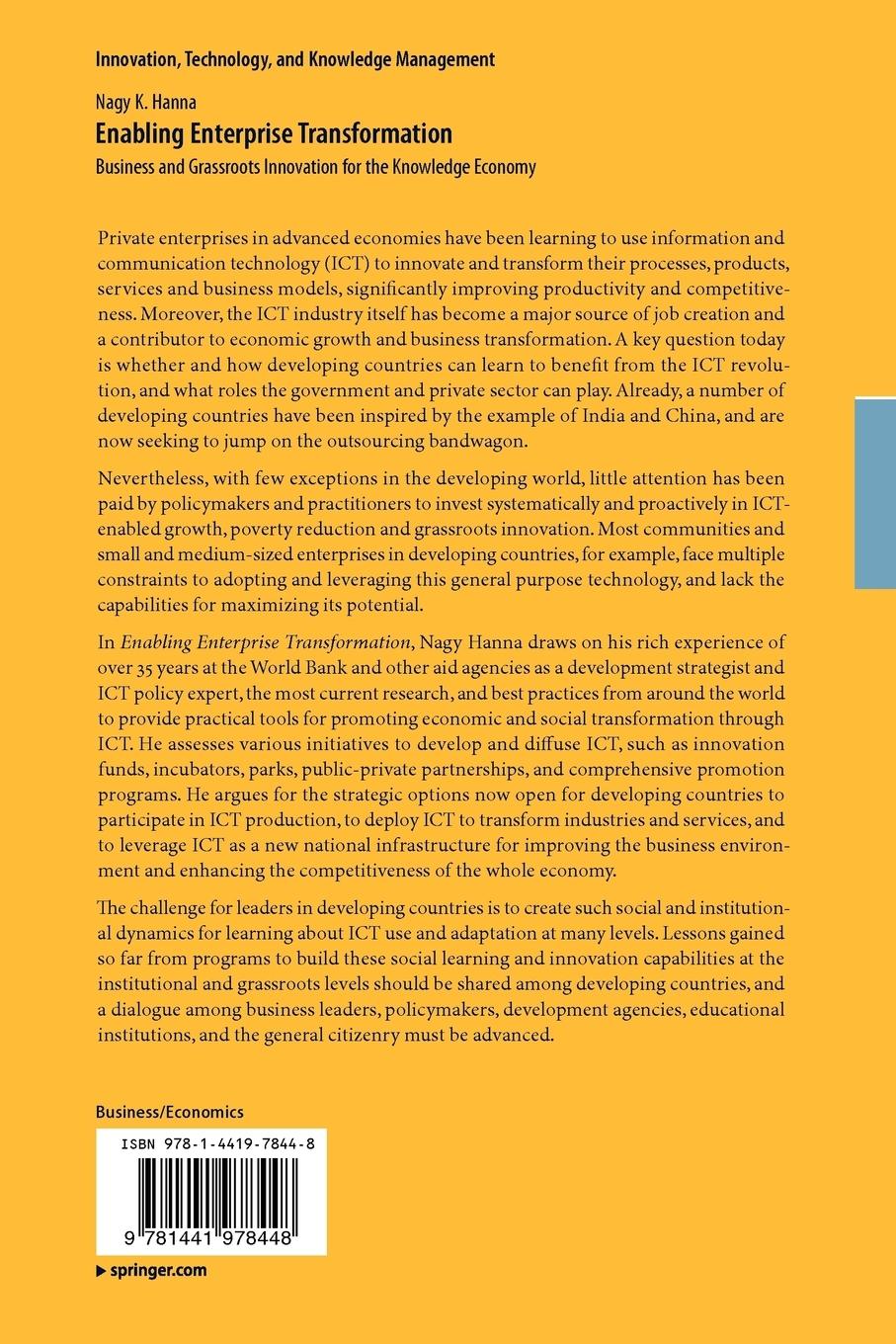 Rückseitencover Enabling Enterprise Transformation