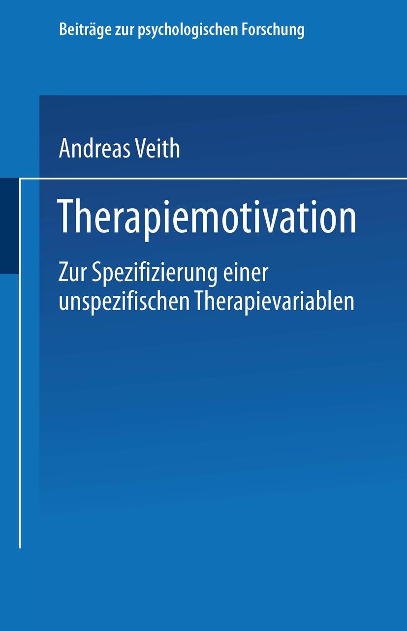 Vorderes Coverbild Therapiemotivation