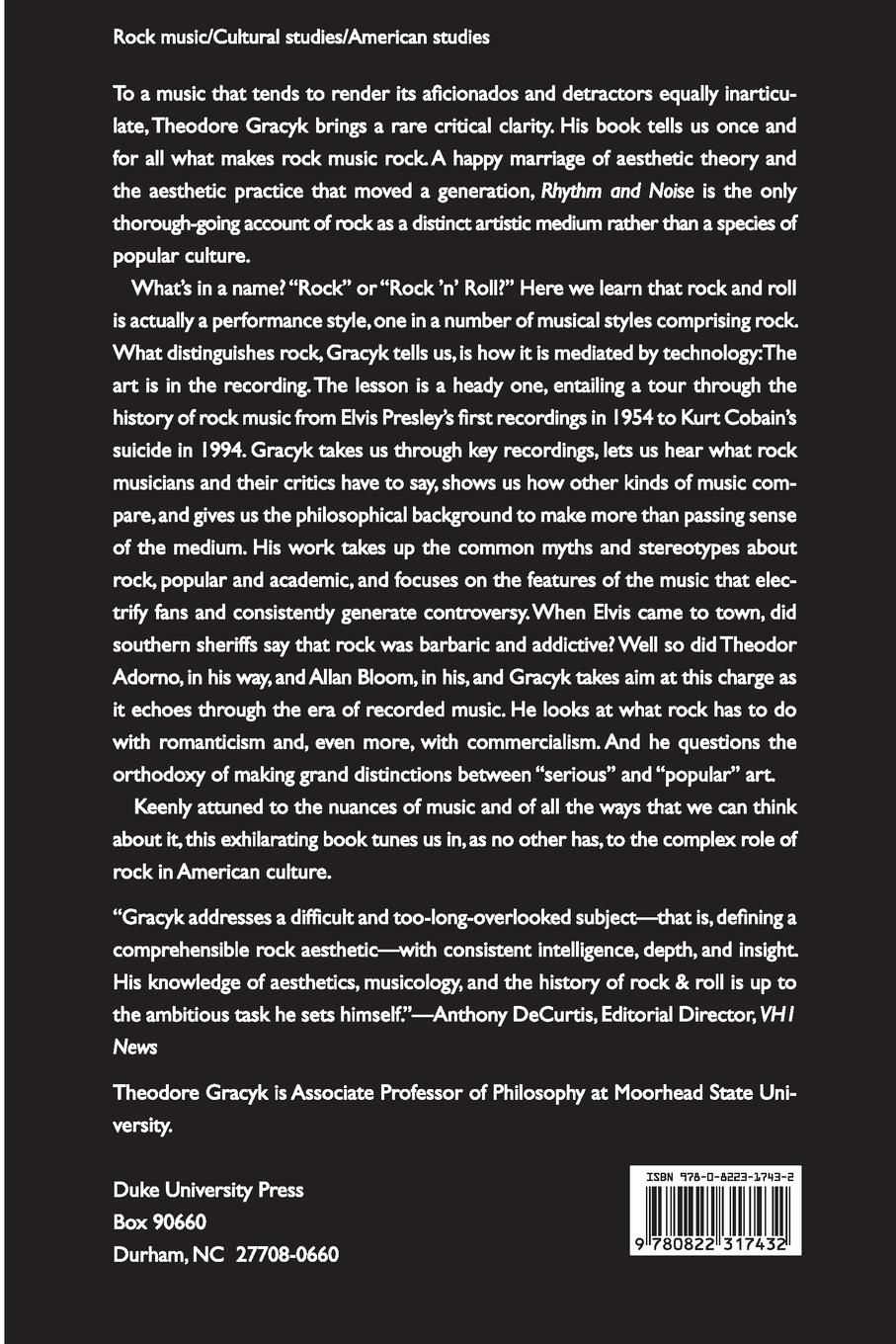 Rückseitencover Rhythm and Noise