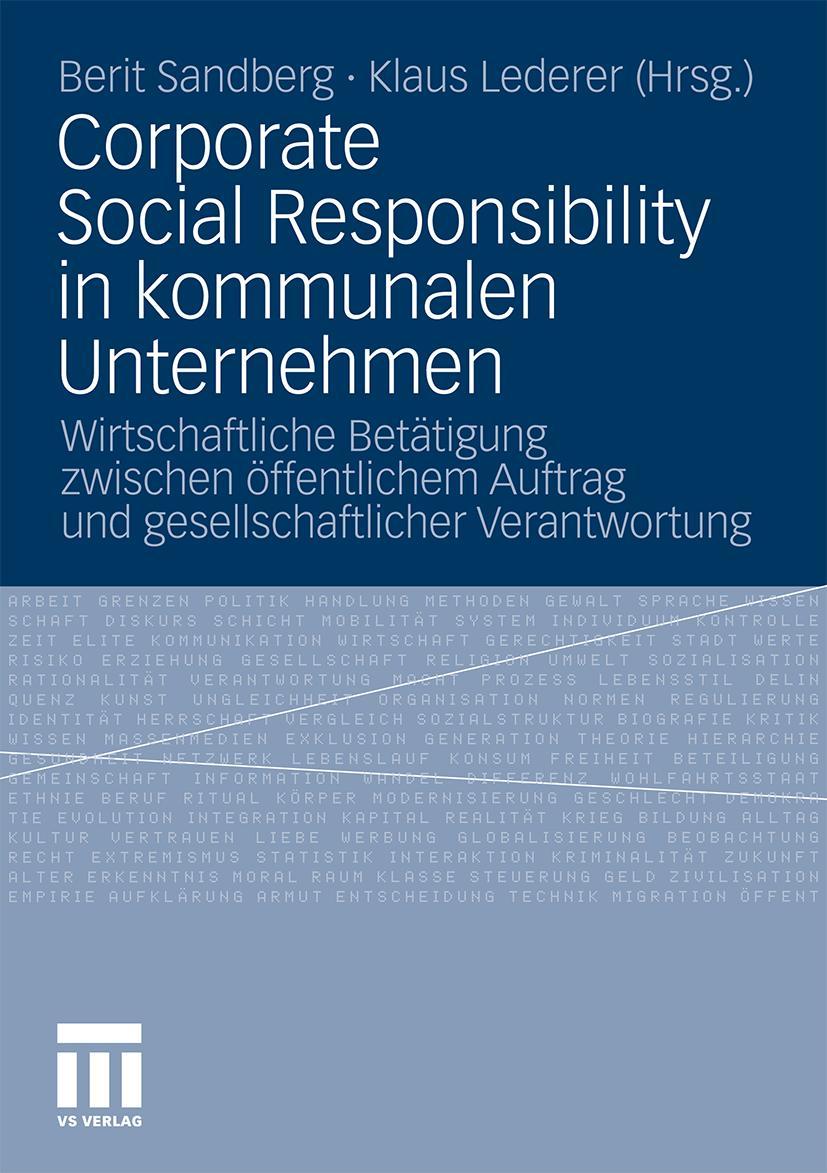 Vorderes Coverbild Corporate Social Responsibility in kommunalen Unternehmen