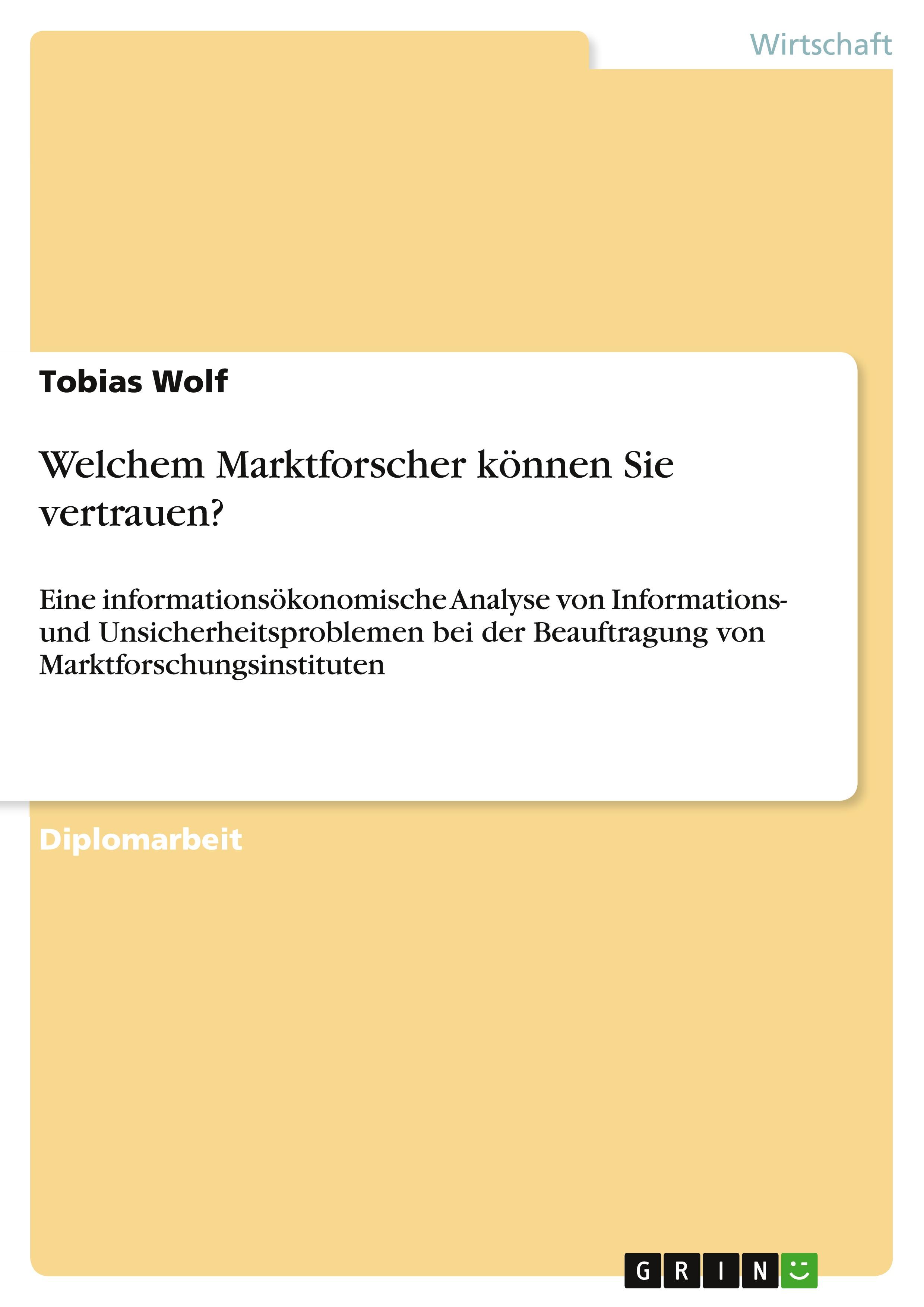 Vorderes Coverbild Welchem Marktforscher können Sie vertrauen?