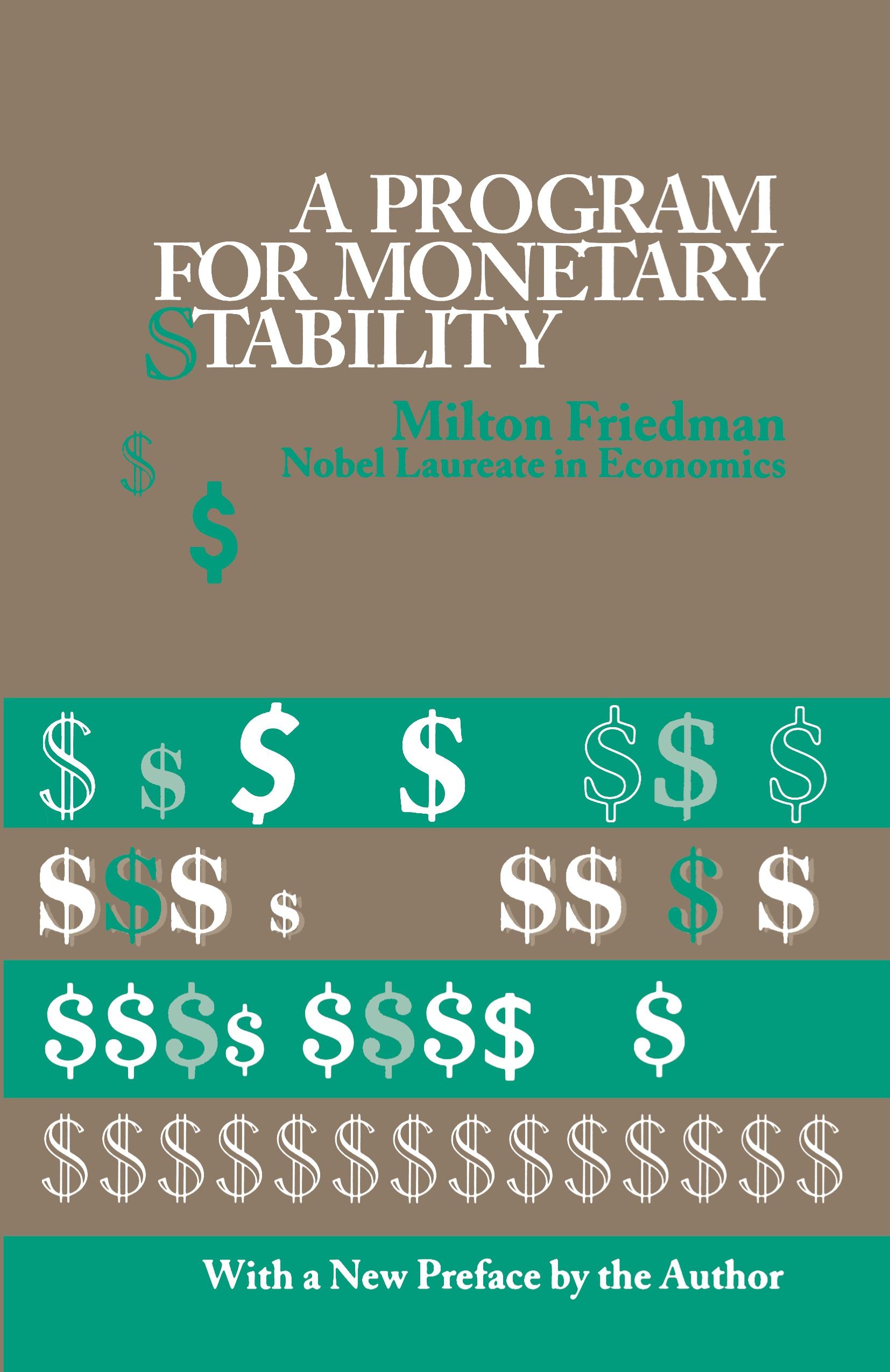 Vorderes Coverbild A Program for Monetary Stability