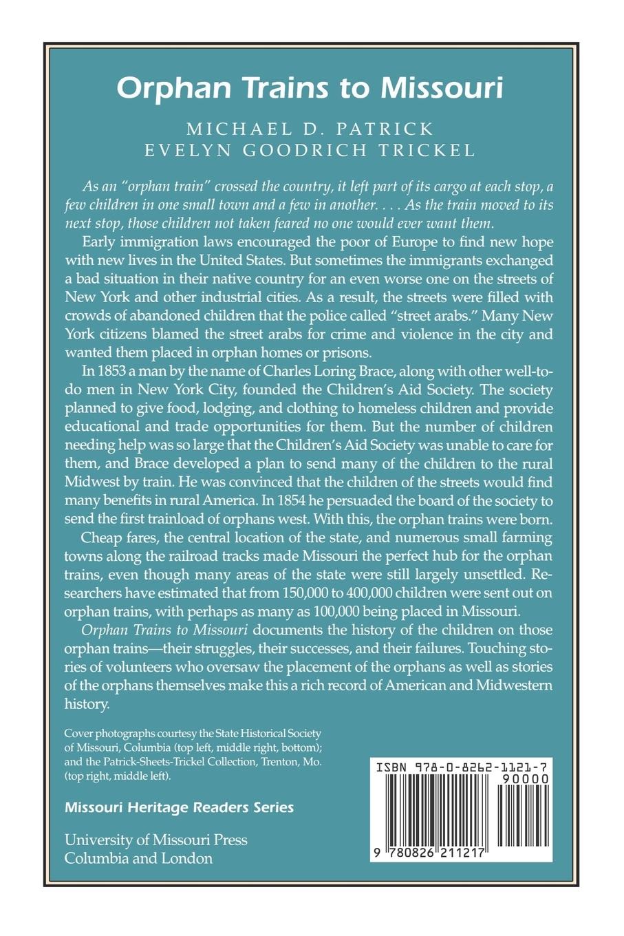 Rückseitencover Orphan Trains to Missouri