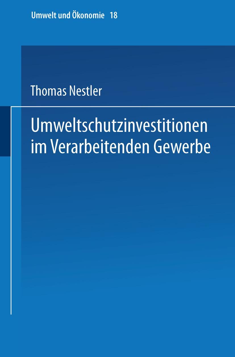 Vorderes Coverbild Umweltschutzinvestitionen im Verarbeitenden Gewerbe