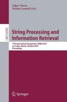 Beispielinhalt (Bild) String Processing and Information Retrieval