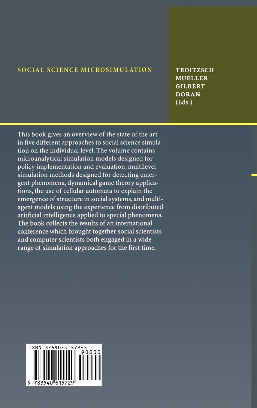 Rückseitencover Social Science Microsimulation