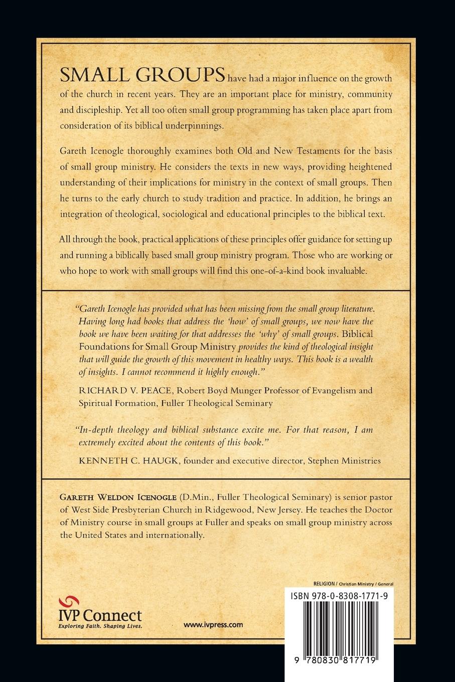 Rückseitencover Biblical Foundations for Small Group Ministry