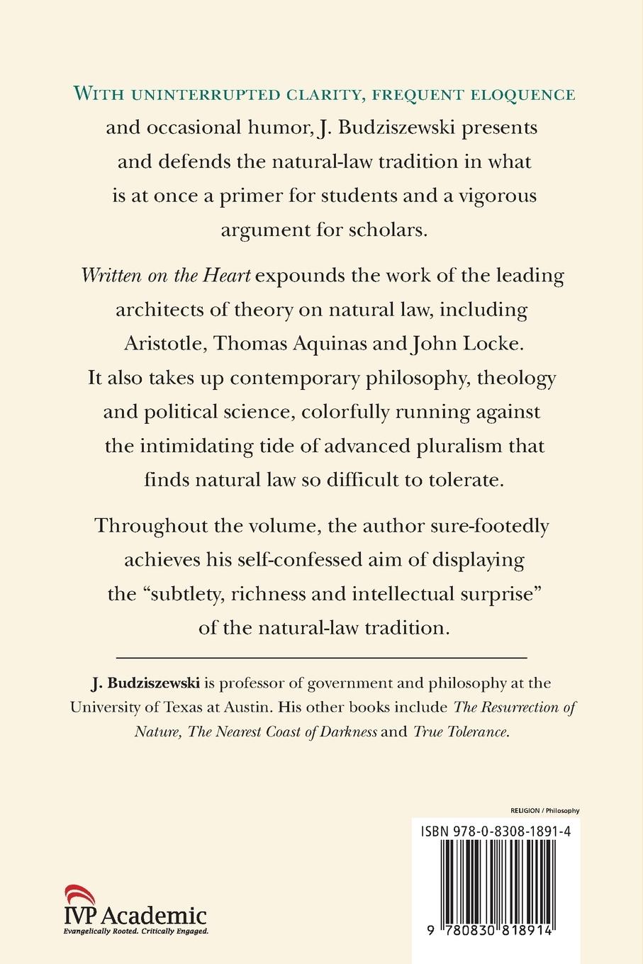 Rückseitencover Written on the Heart