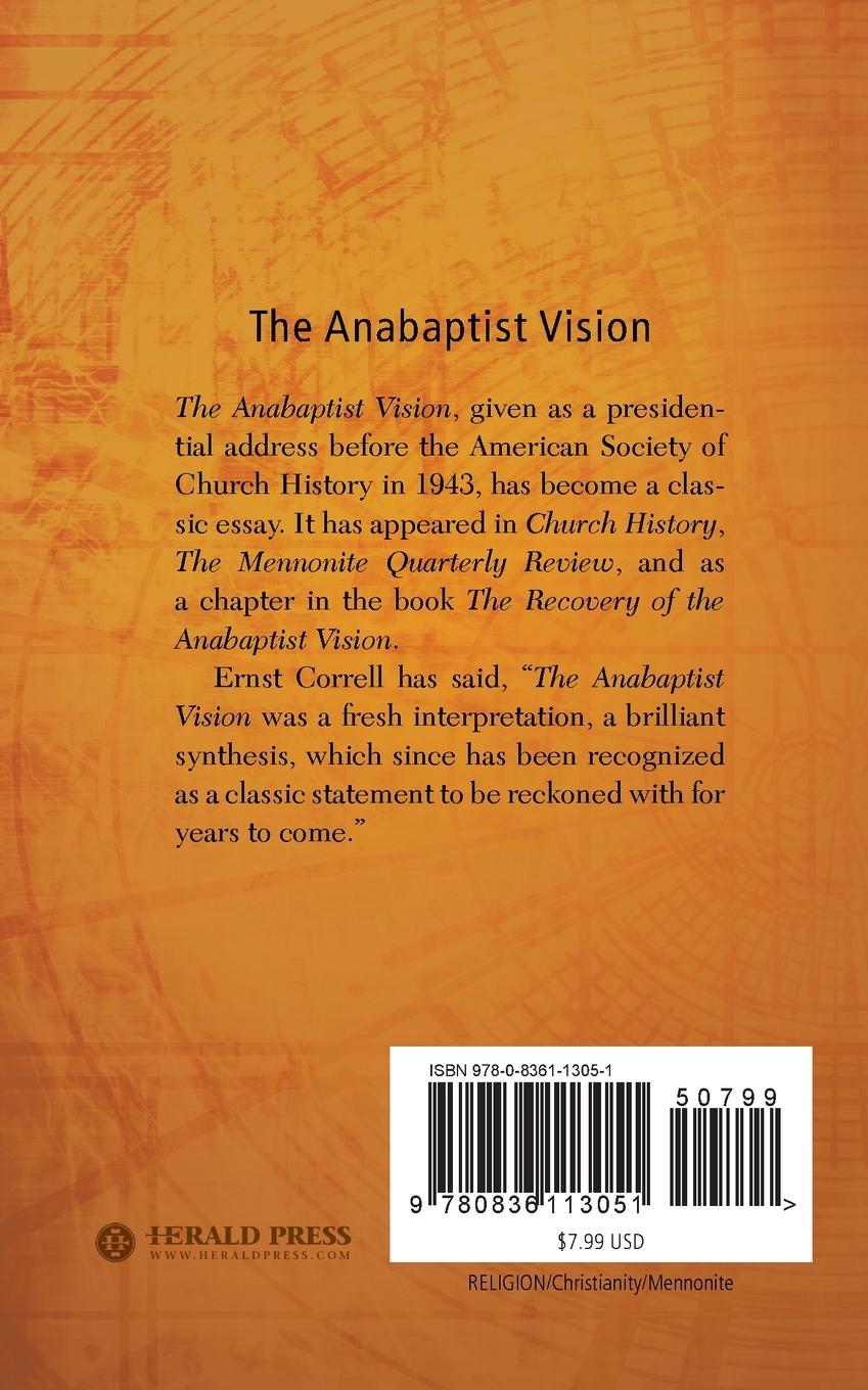 Rückseitencover The Anabaptist Vision