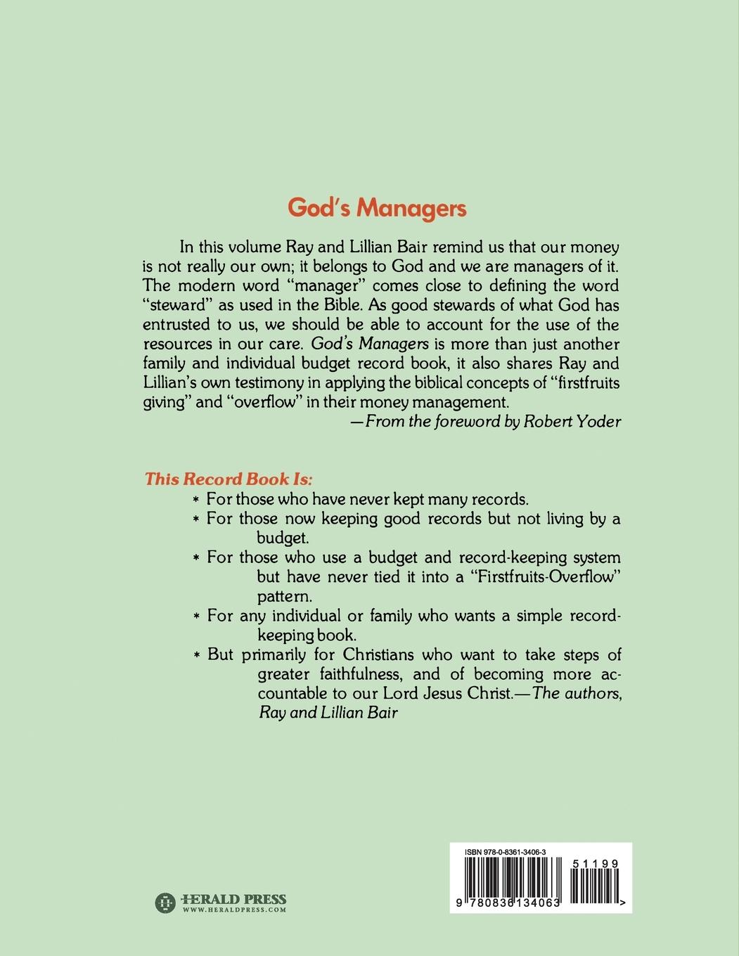 Rückseitencover God's Managers