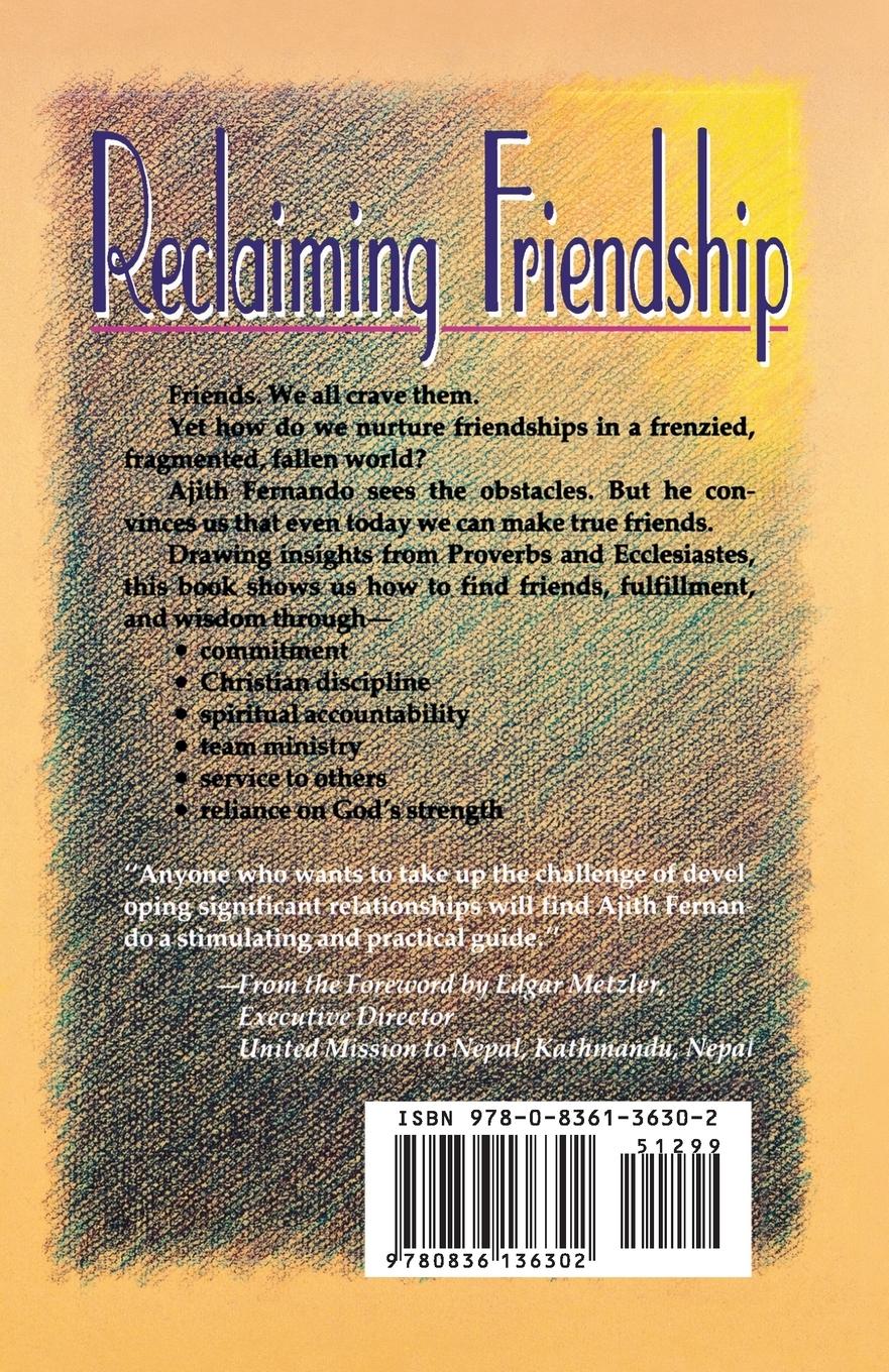 Rückseitencover Reclaiming Friendship