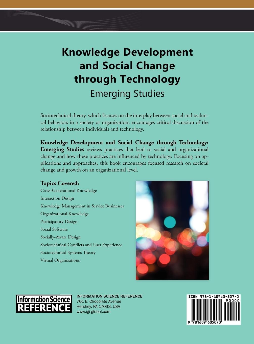 Rückseitencover Knowledge Development and Social Change through Technology