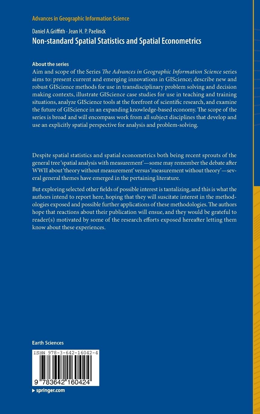 Rückseitencover Non-standard Spatial Statistics and Spatial Econometrics