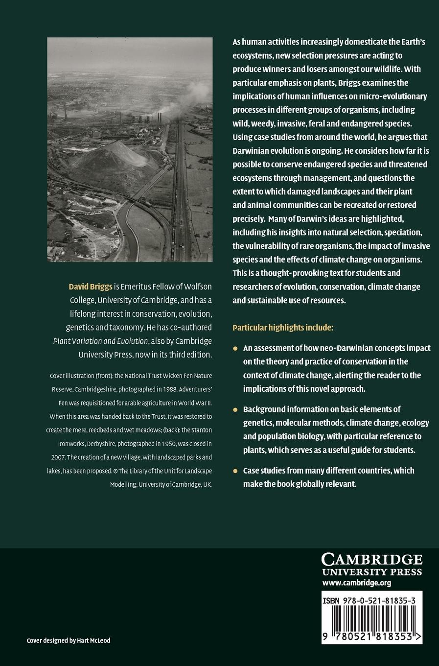 Rückseitencover Plant Microevolution and Conservation in Human-influenced Ecosystems