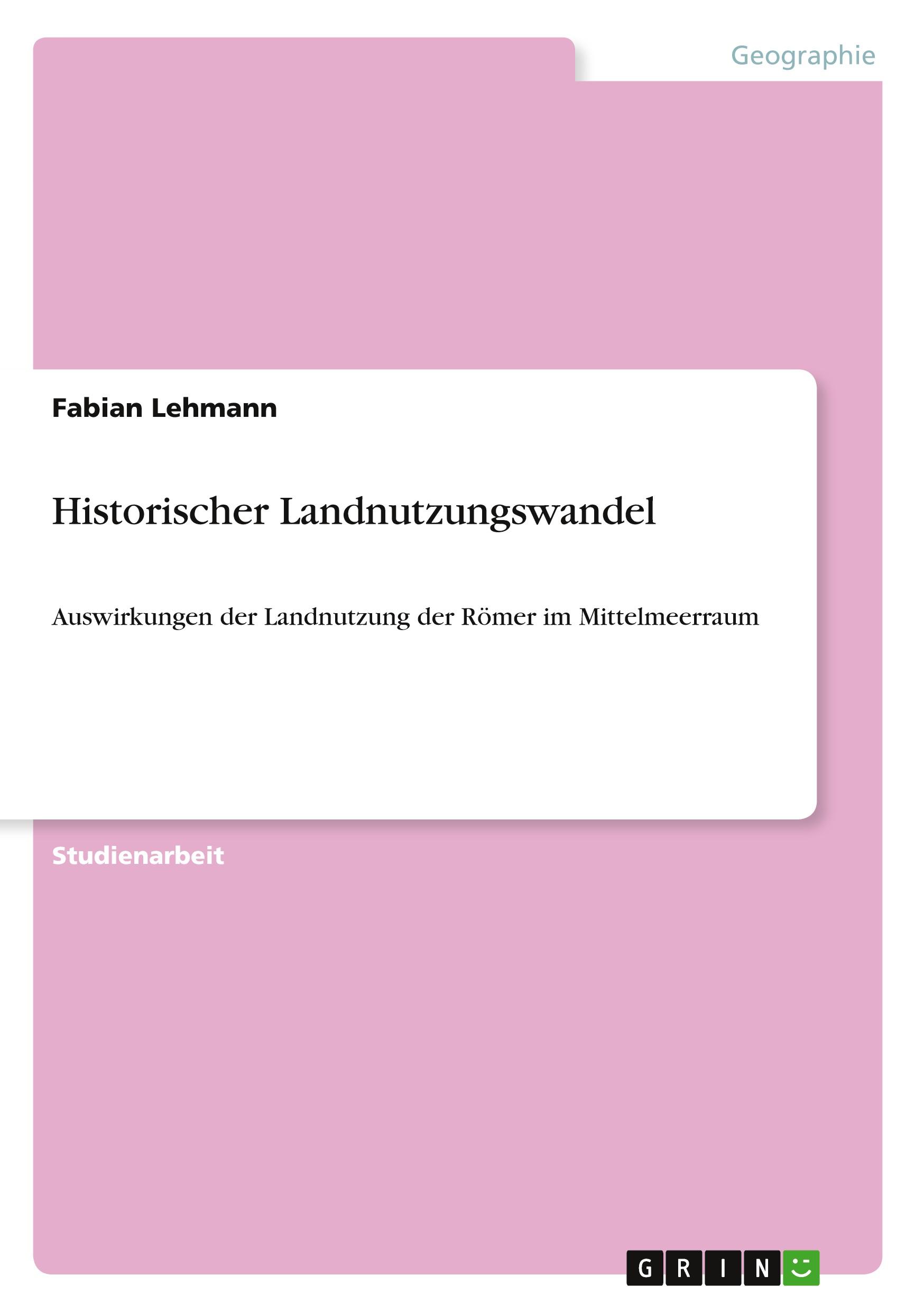 Vorderes Coverbild Historischer Landnutzungswandel