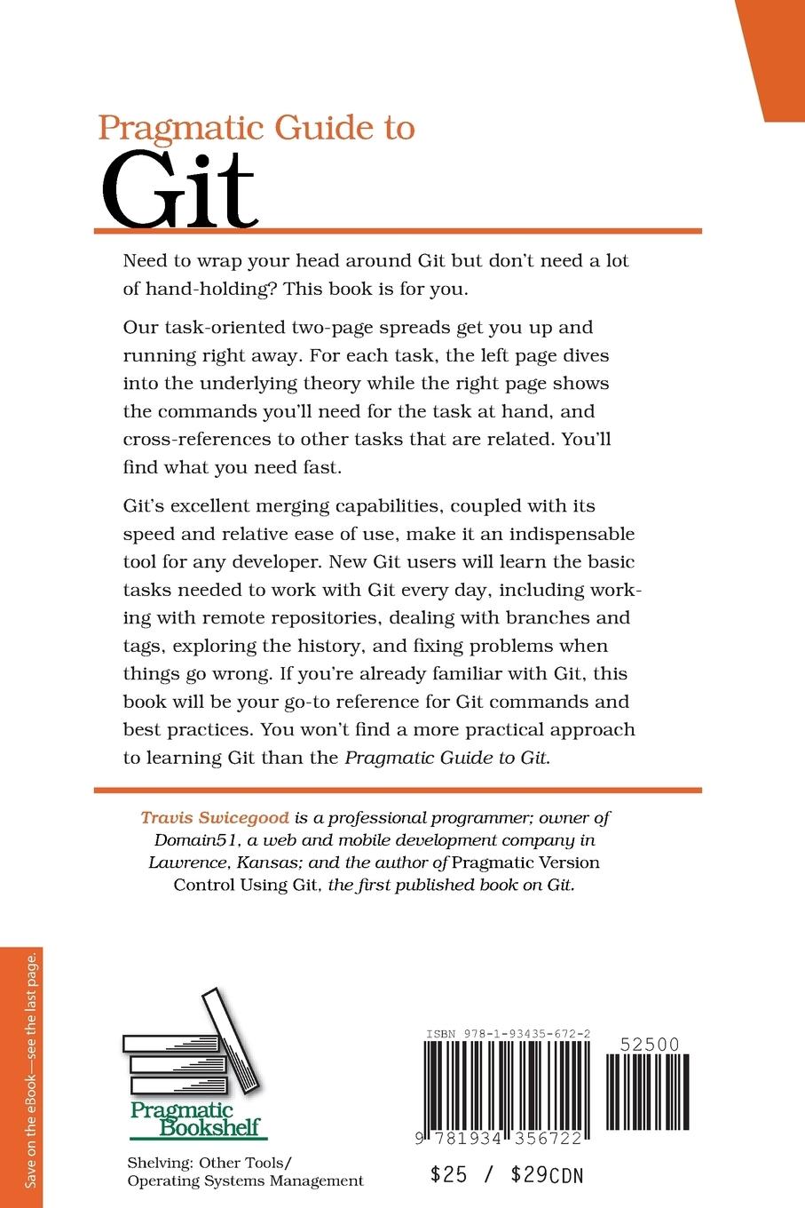 Rückseitencover Pragmatic Guide to Git