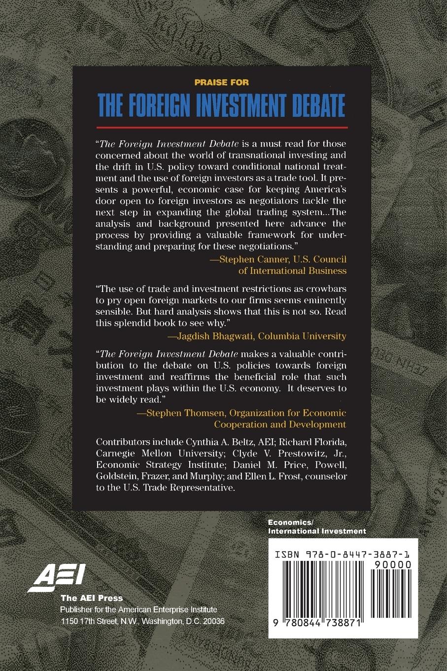 Rückseitencover The Foreign Investment Debate: