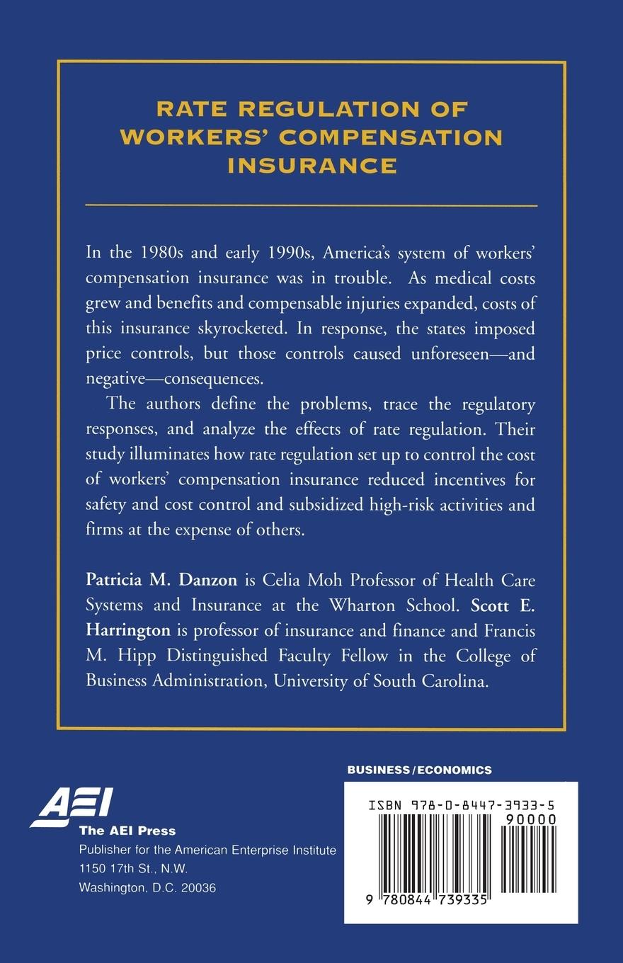 Rückseitencover Rate Regulation of Worker's Compensation Insurance: