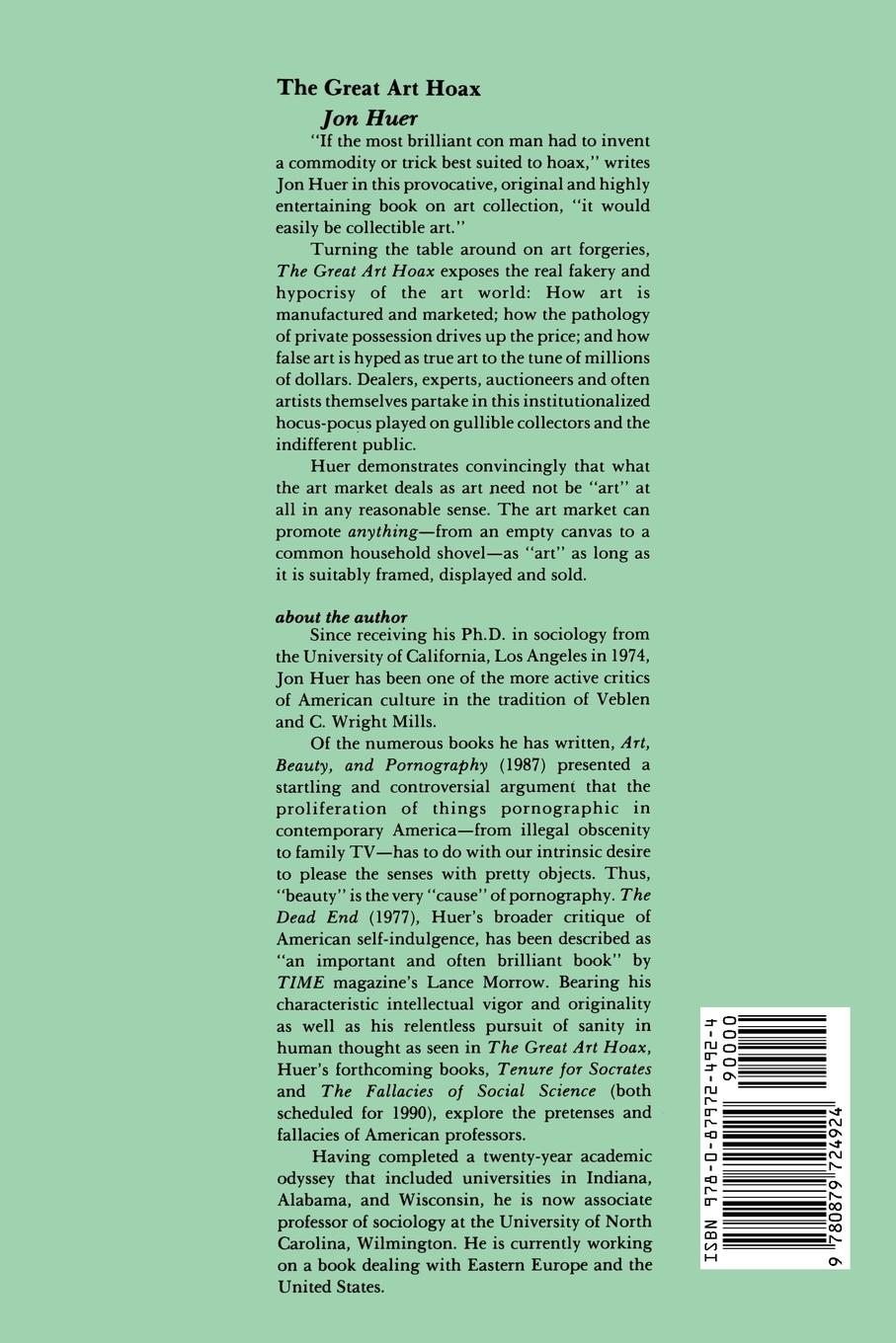 Rückseitencover The Great Art Hoax