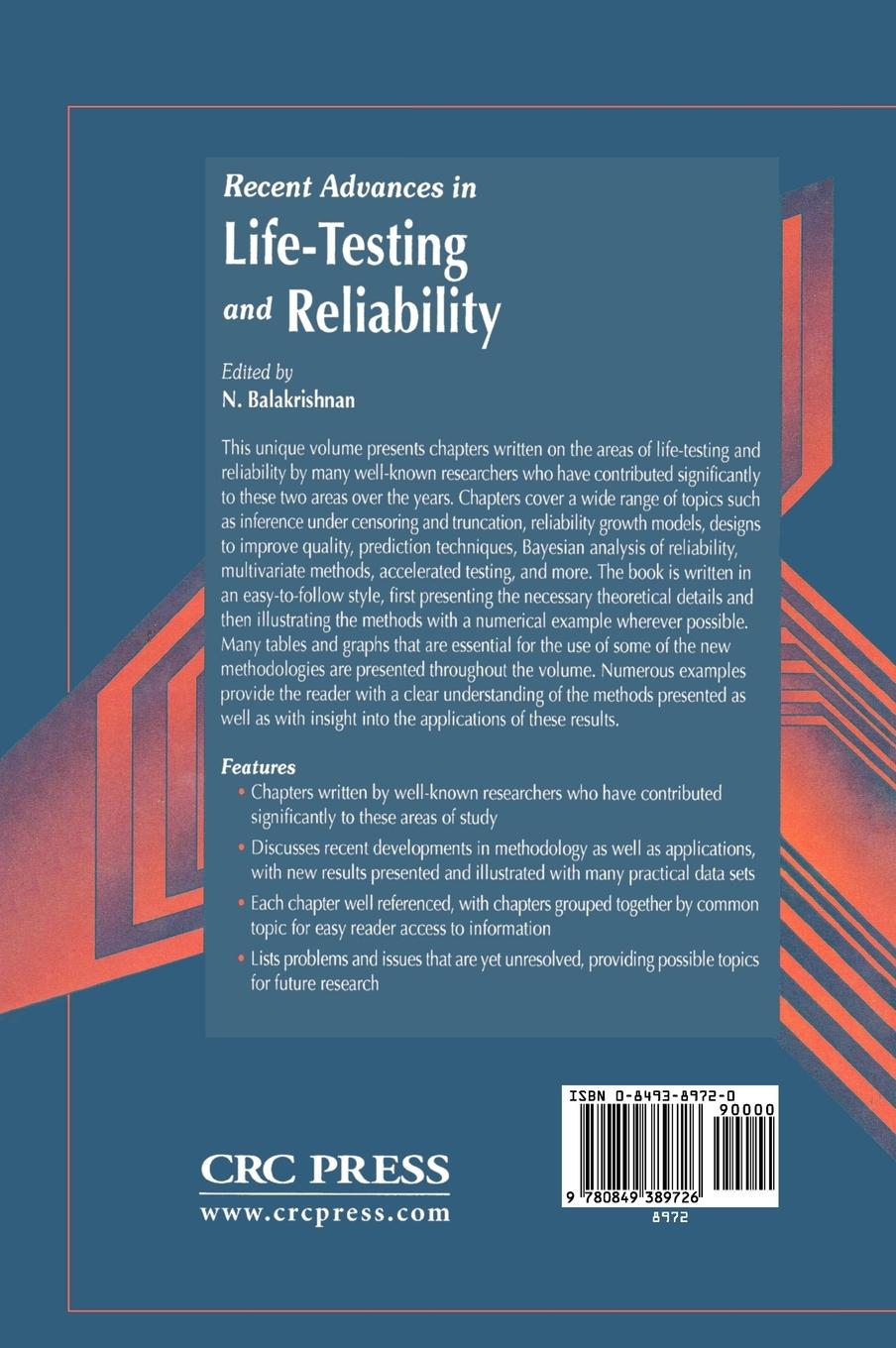 Rückseitencover Recent Advances in Life-Testing and Reliability