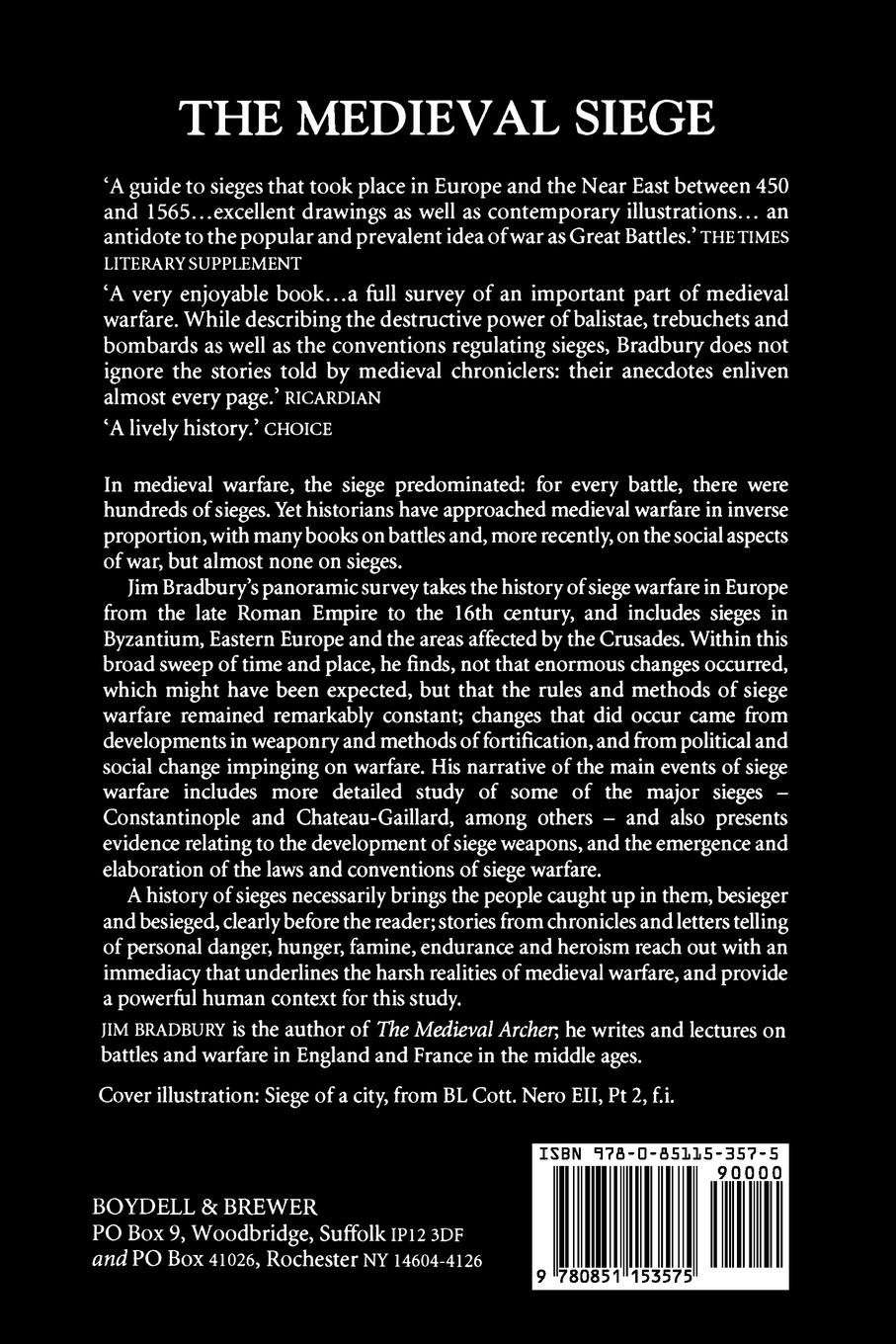 Rückseitencover The Medieval Siege