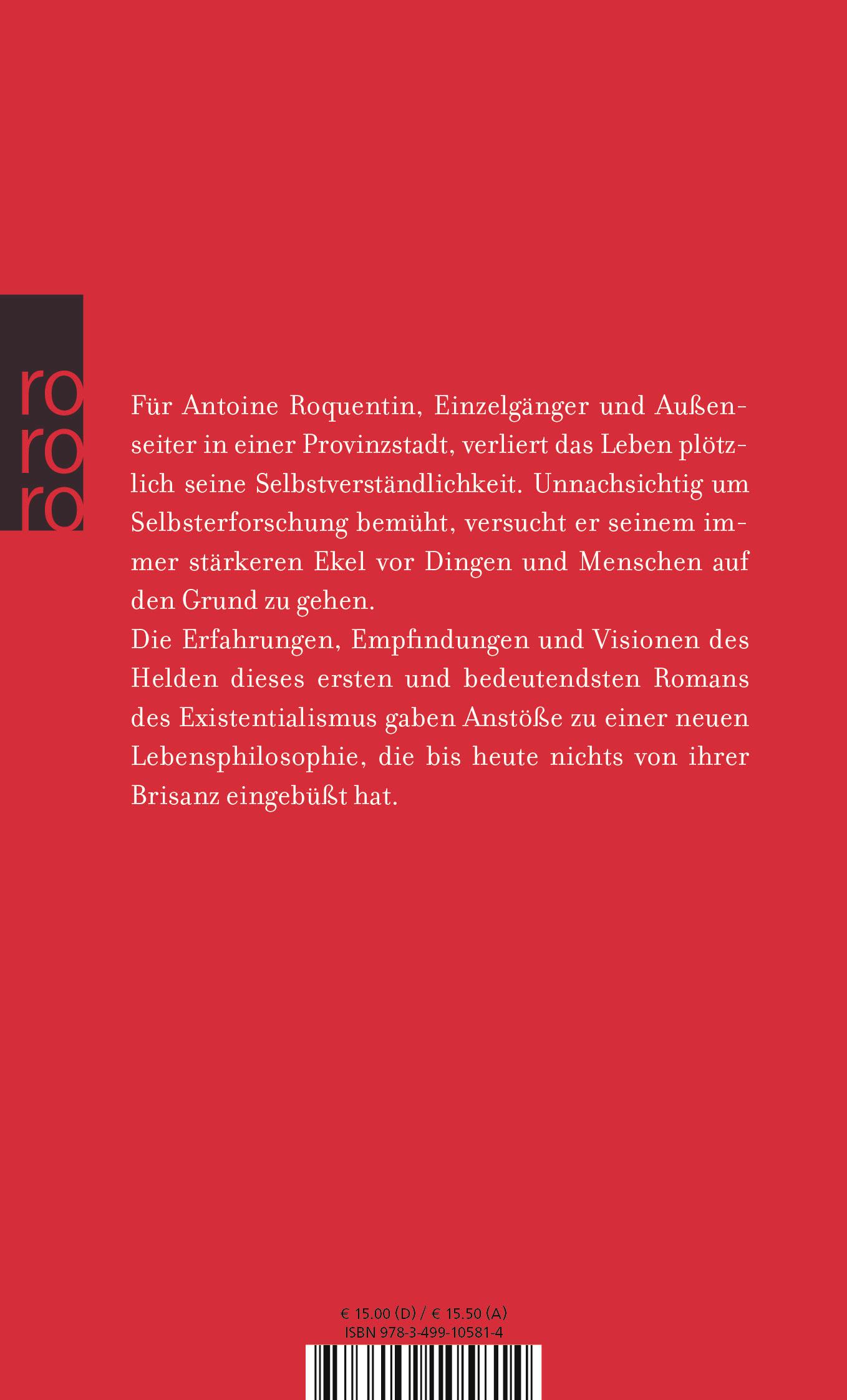 Rückseitencover Der Ekel