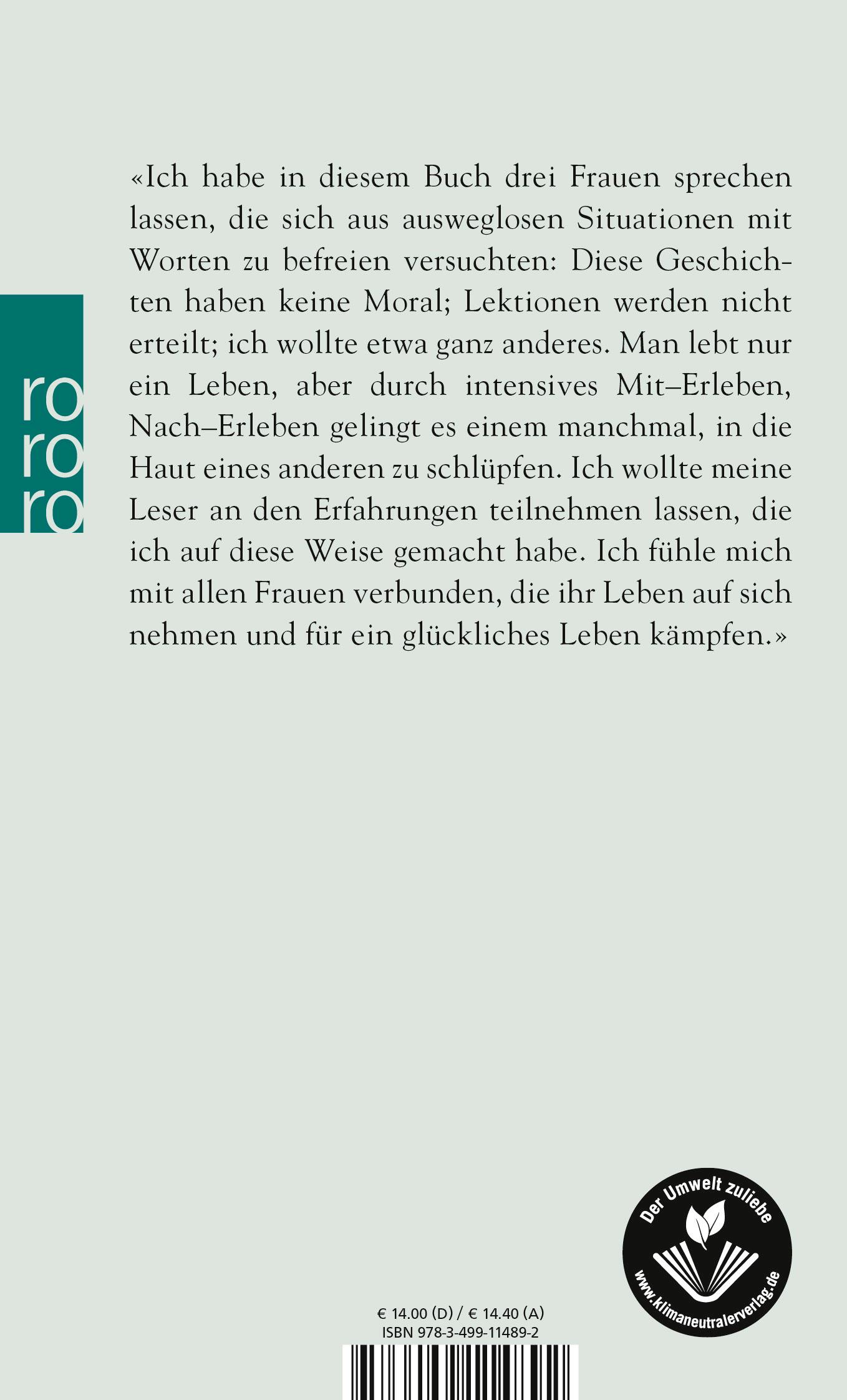 Rückseitencover Eine gebrochene Frau